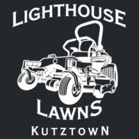 Lighthouse Lawns Black Tee - Heavy Cotton™ T-Shirt Design