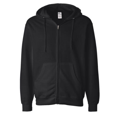 Lighthouse Lawns Zippered Hoodie - White Imprint - Midweight Full-Zip Hooded Sweatshirt Thumbnail