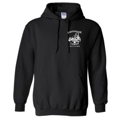 Lighthouse Lawns Hooded Pullover Sweatshirt, White Imprint - Heavy Blend™ Hooded Sweatshirt Thumbnail